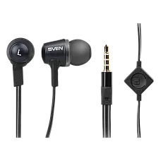 Earphones SVEN E-290M, Black-Silver..
