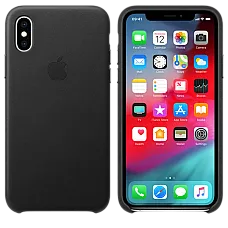 Original iPhone XS Leather Case, Bl..