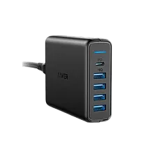 Wall Charger Cellular, 5USB, QC + P..