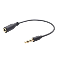 Audio adaptor 4-pin male jack L-R-G..