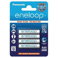AAA  Eneloop 750mAh, Blister*4, Pan..