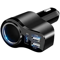 Car Charger XO, 4in1, Dual USB+Dual..