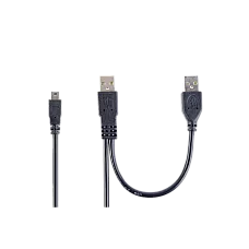 Cable Mini  dual USB2.0,  Mini B - ..