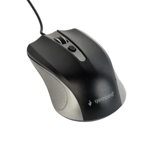 Mouse Gembird MUS-4B-01-GB, Optical, 800-1200 dpi, 4 buttons, Ambidextrous, Spacegrey/Black, USB