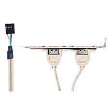 Cable, Dual USB 2.0 receptacle on b..