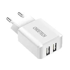 Wall Charger CHOETECH, 2*USB-A Port..