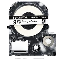 Tape Cartridge EPSON LK3WBN; 9mm/9m..