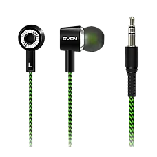 Earphones SVEN E-107  Black/Green, ..