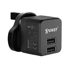 Wall Charger XPower, 2USB, 2.4A, Bl..