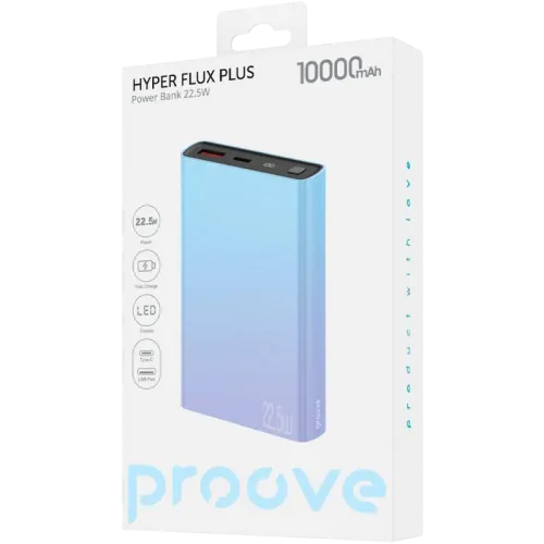 Acumulator extern Proove Hyper Flux Plus Multicolor
Lithium-Ion Polymer | 10000 mAh