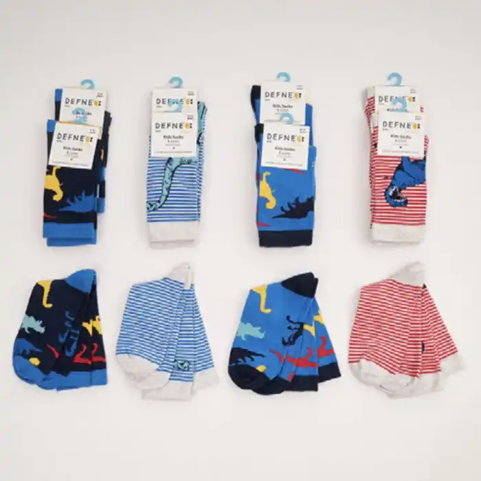 Детские носки, DEFNE, 80%Хлопок/17% Полиамид/3% Эластан, 11-12 лет, Различные Цвета