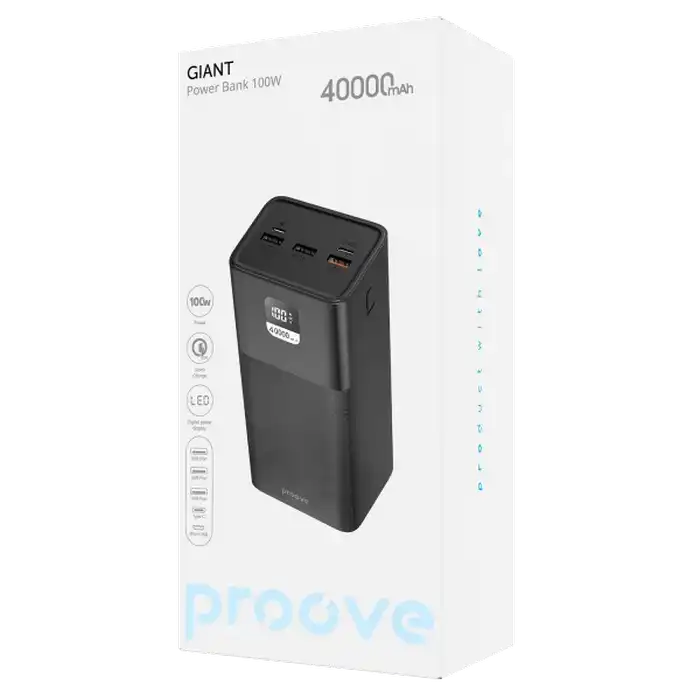 Портативное зарядное устройство Proove Giant Черный