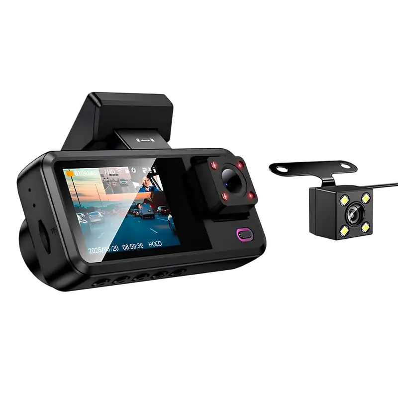 Set Dash Cam față și spate Hoco DV15 Negru
