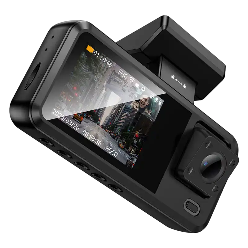 Set Dash Cam față și spate Hoco DV15 Negru