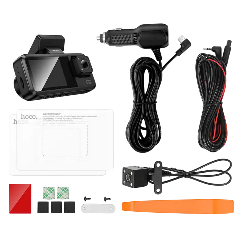 Set Dash Cam față și spate Hoco DV15 Negru