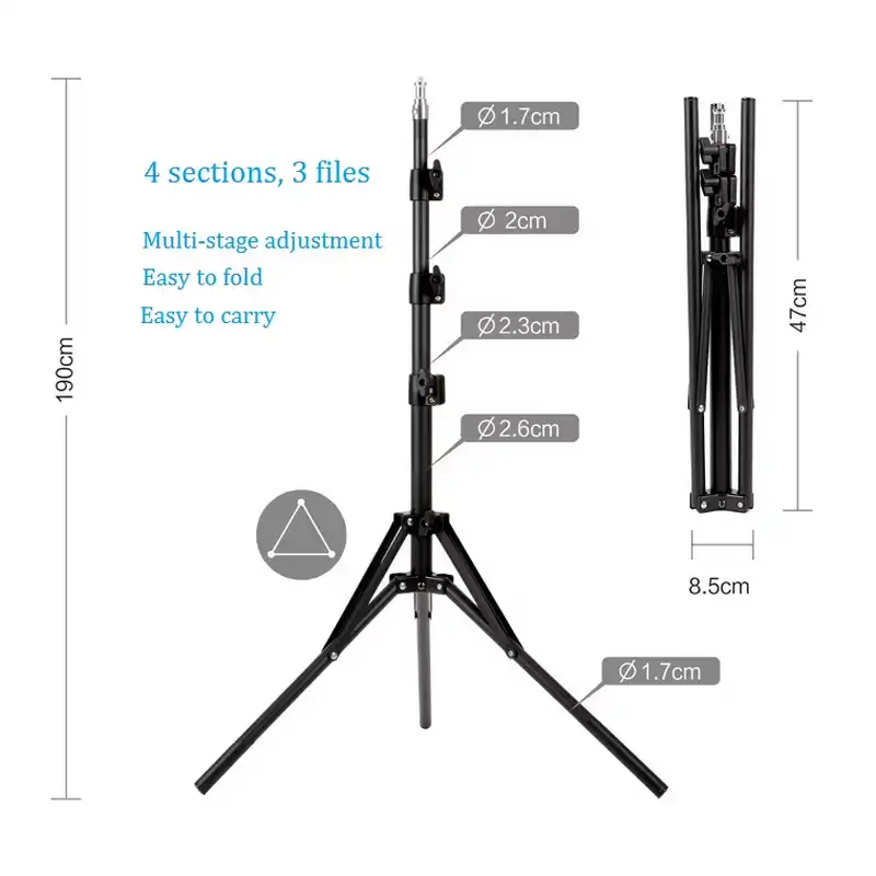Lampă circulară Selfie Ring Light HQ-23NS Negru