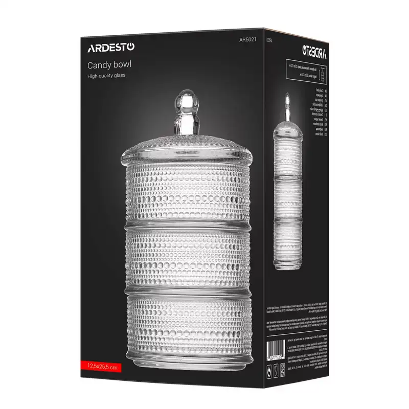 Конфетница Ardesto AR5021 Verbena Прозрачный