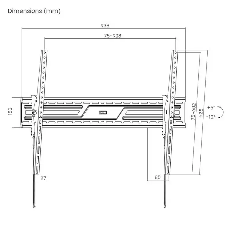 Кронштейн для телевизора Gembird WM-100T-01 Черный