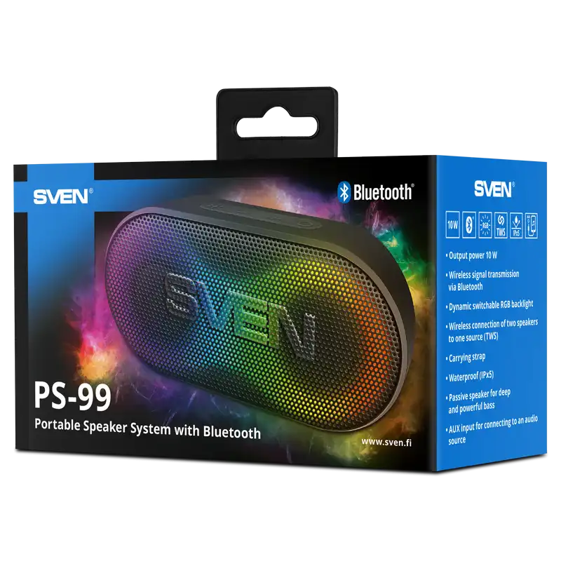 Boxă portabilă SVEN PS- 99 Negru