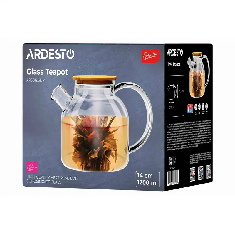 Заварочный чайник Ardesto AR3012GBM Gemini Прозрачный