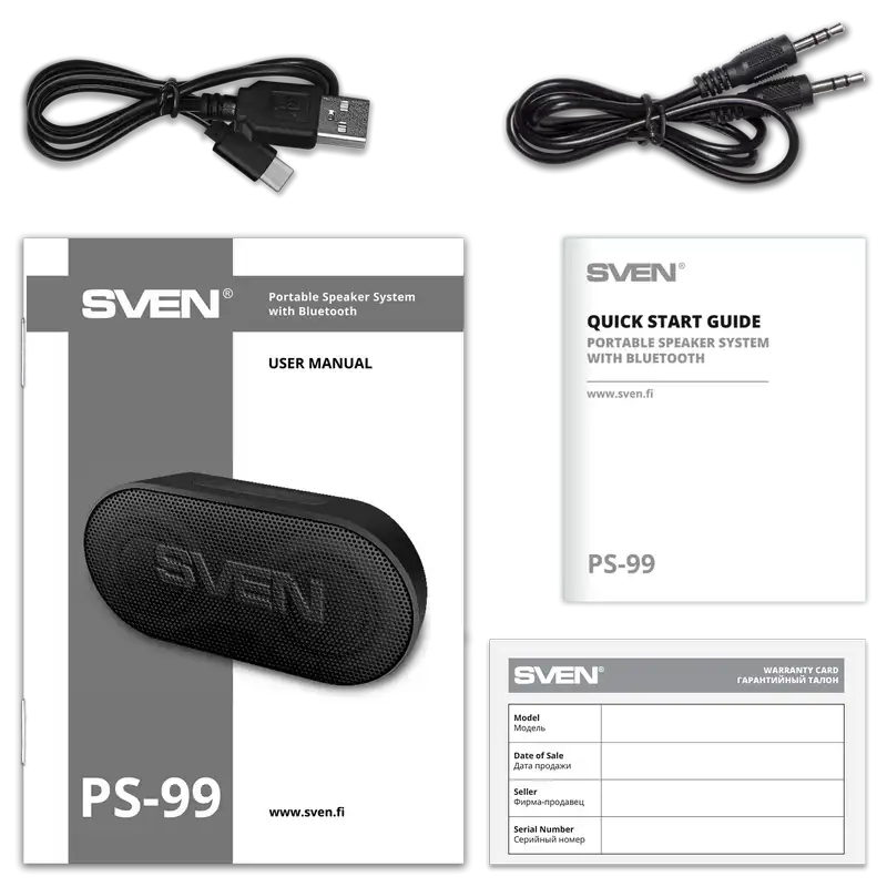 Boxă portabilă SVEN PS- 99 Negru