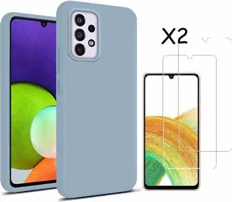 Чехол Xcover Galaxy A33 - Жидкий силикон, Голубой