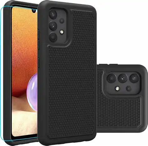 Husă Xcover Galaxy A32 4G - Soft Touch (Microfibră), Negru