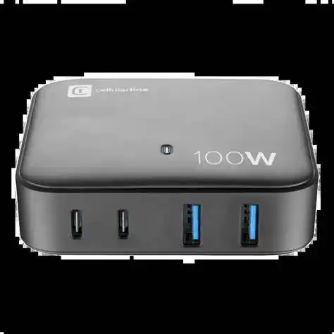 Încărcător Cellularline Nano GaN, 100W, Negru