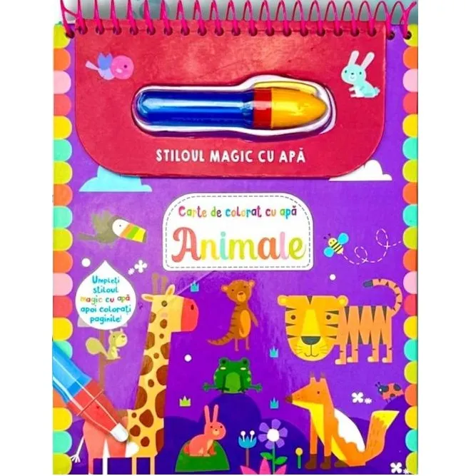 Carte de colorat cu apa Animale