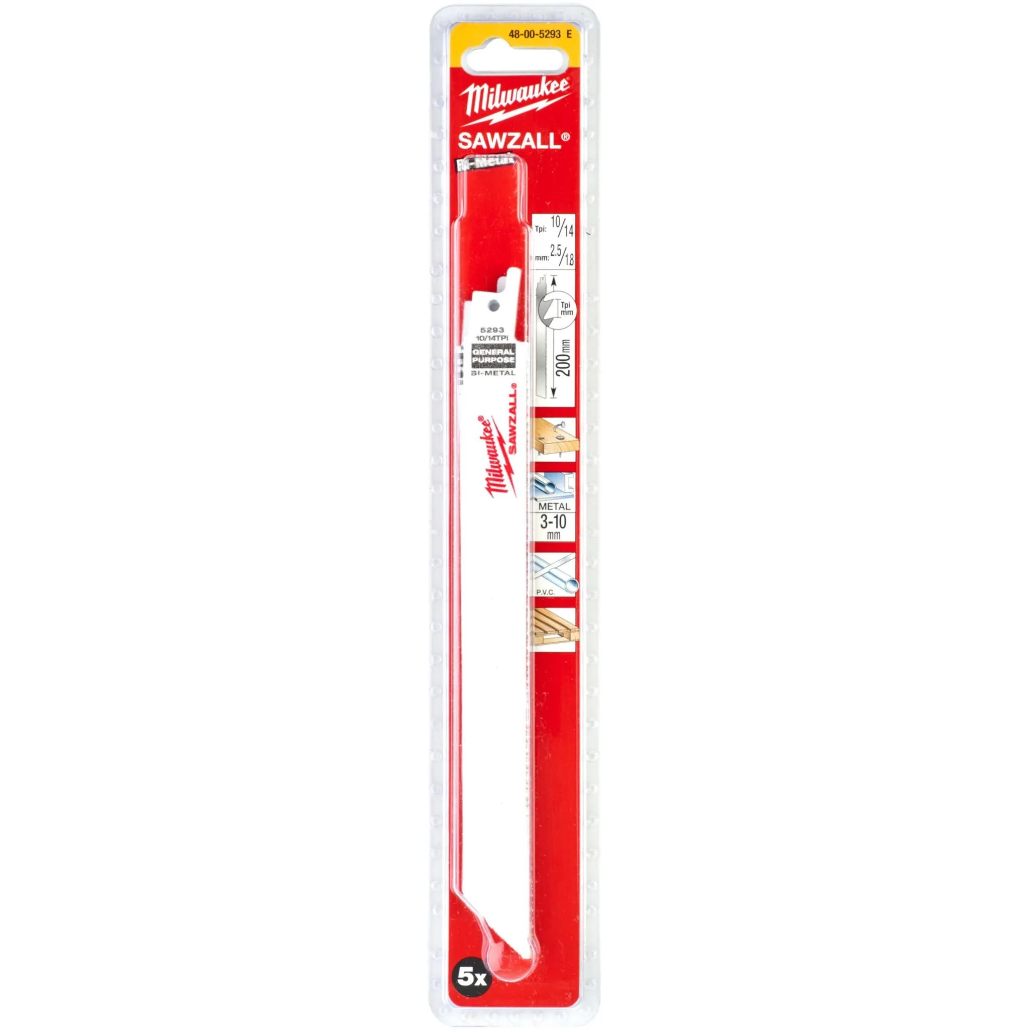 Купить  Полотна для сабельных пил - Milwaukee SZ 200x10/14T..