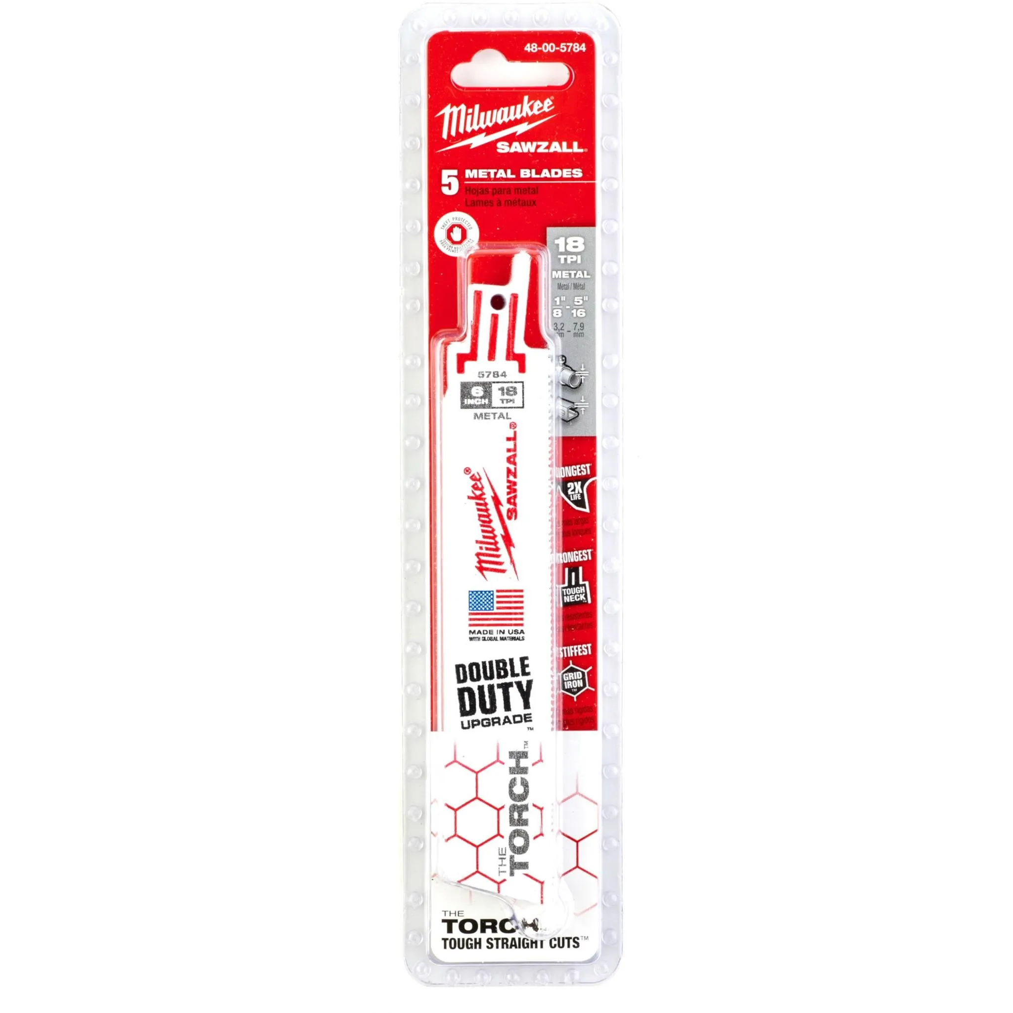 Купить  Полотна для сабельных пил - MILWAUKEE TORCH 150*18T (48475784)..