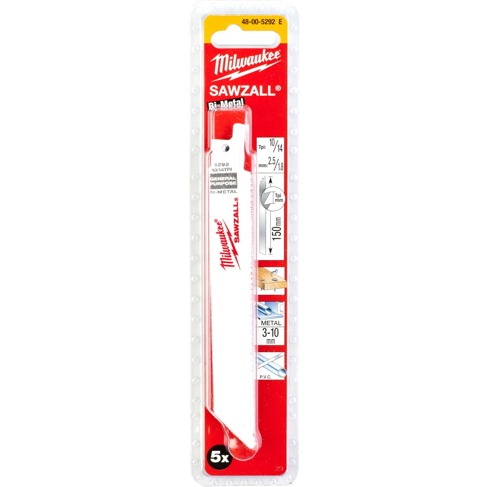 Купить  Полотна для сабельных пил - Milwaukee SZ 150x10/14T..
