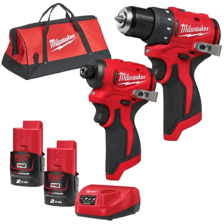 Купить  Наборы аккумуляторных инструментов - Milwaukee M12 BLPP2D-202B..