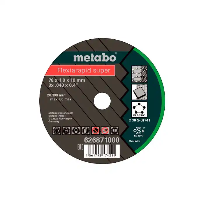 Купить  Отрезные диски 125-180мм - Metabo Flexiarapid Super 76*1.0*10 mm 6268710..