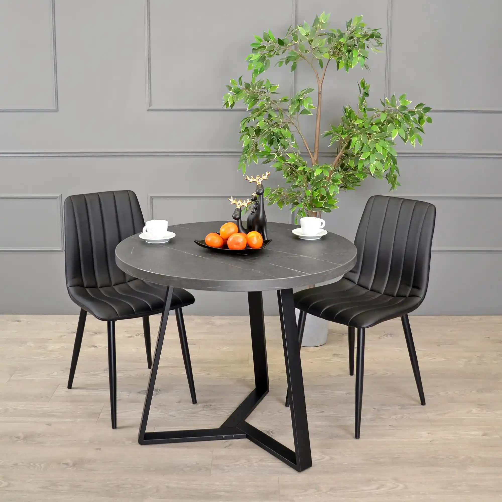 Masă CALIPSO Marmură Neagră Ø90