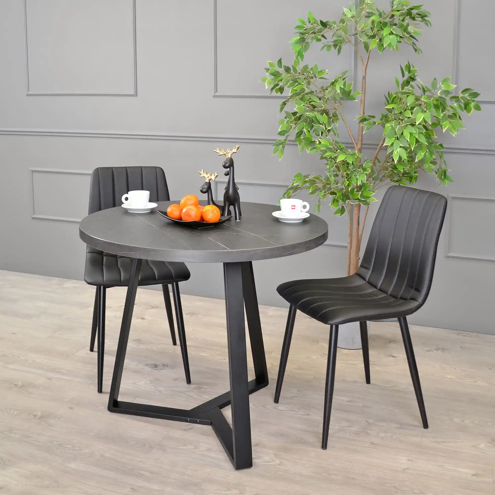 Masă CALIPSO Marmură Neagră Ø90