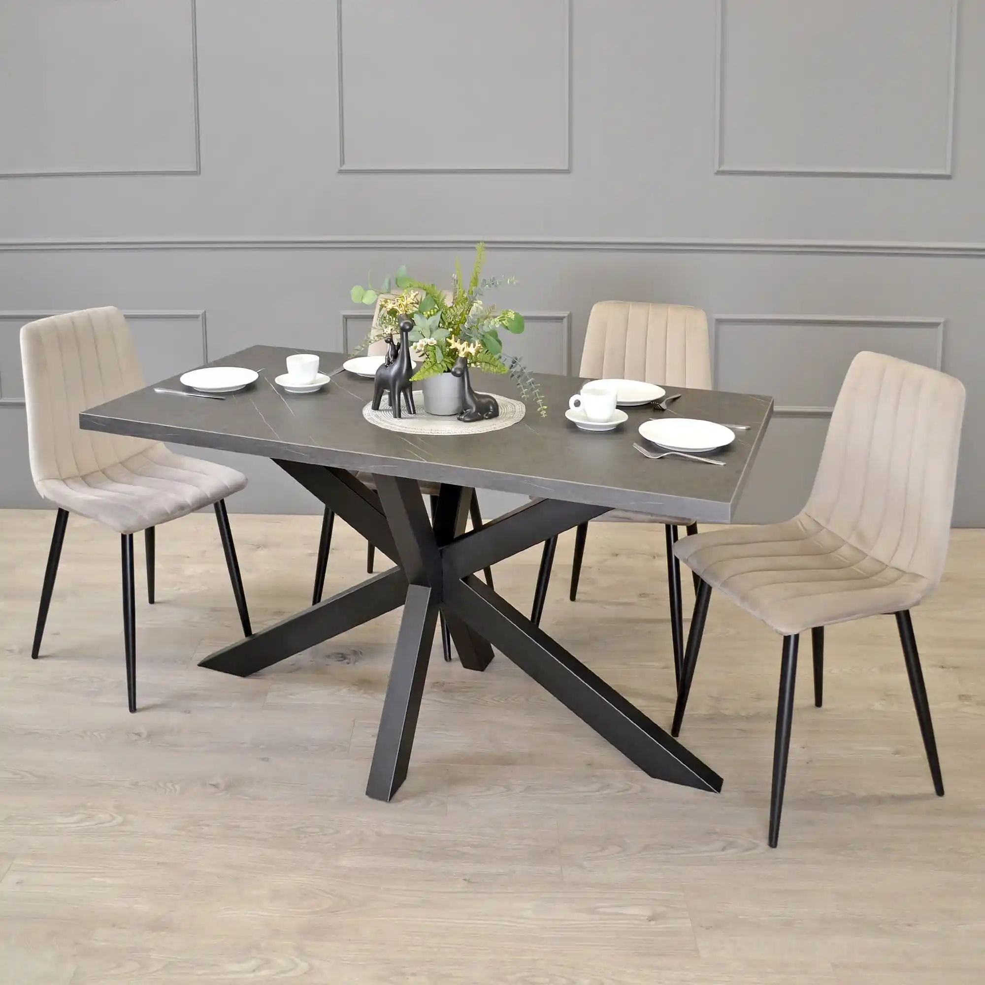 Masă VESTA Marmură Neagră 150×80