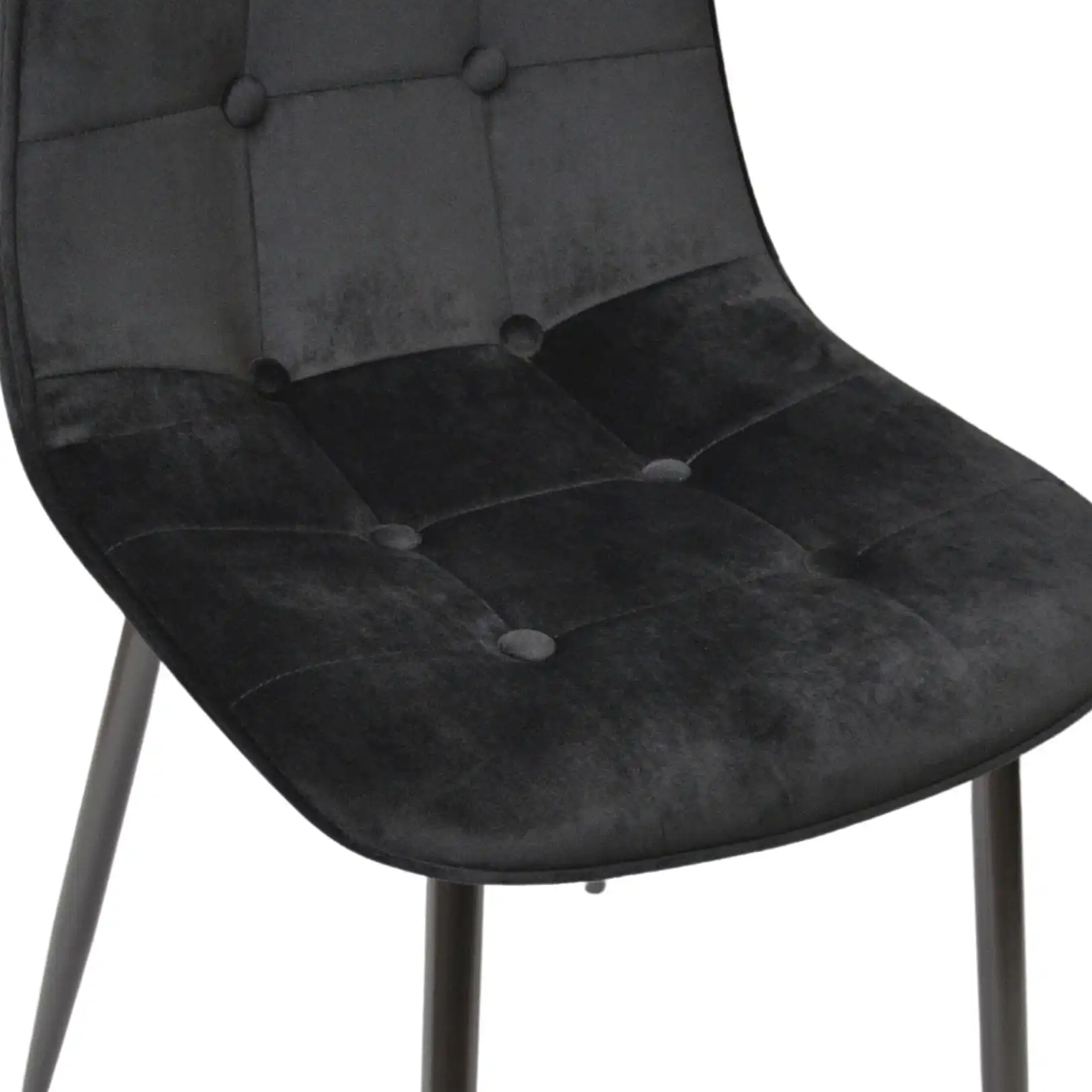 Scaun M-01-3 (Hlr-66) Catifea Black+Black Legs