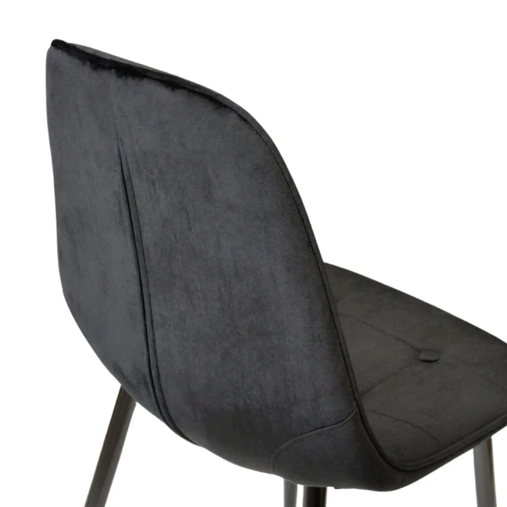 Scaun M-01-3 (Hlr-66) Catifea Black+Black Legs