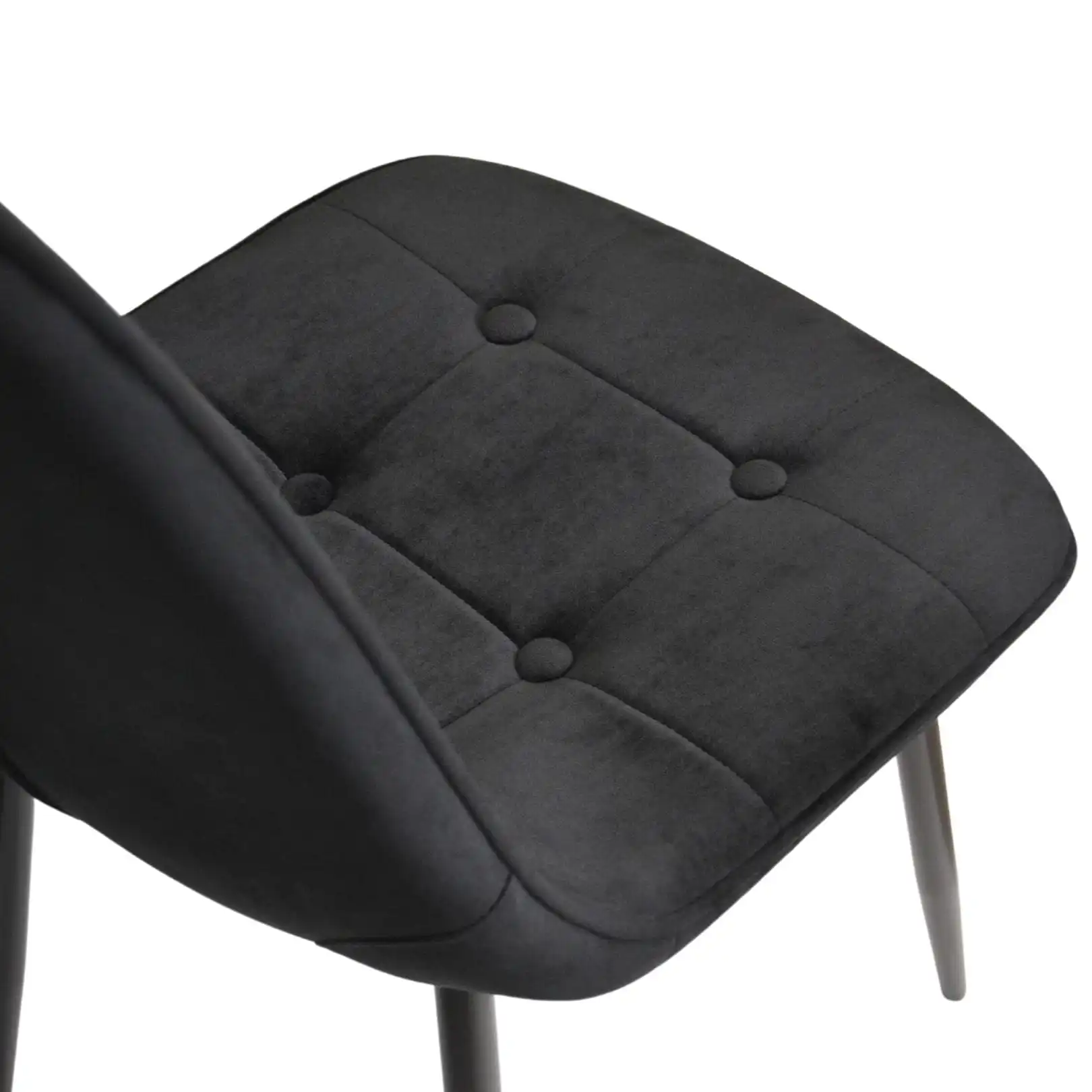 Scaun M-01-3 (Hlr-66) Catifea Black+Black Legs