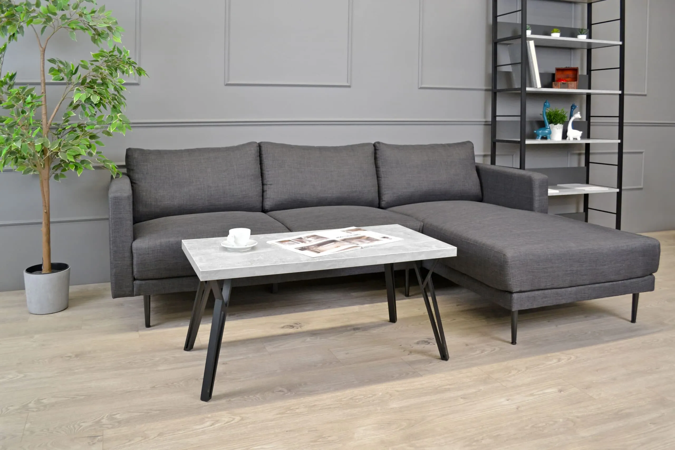 Canapea Era Dreapta Dark-Grey