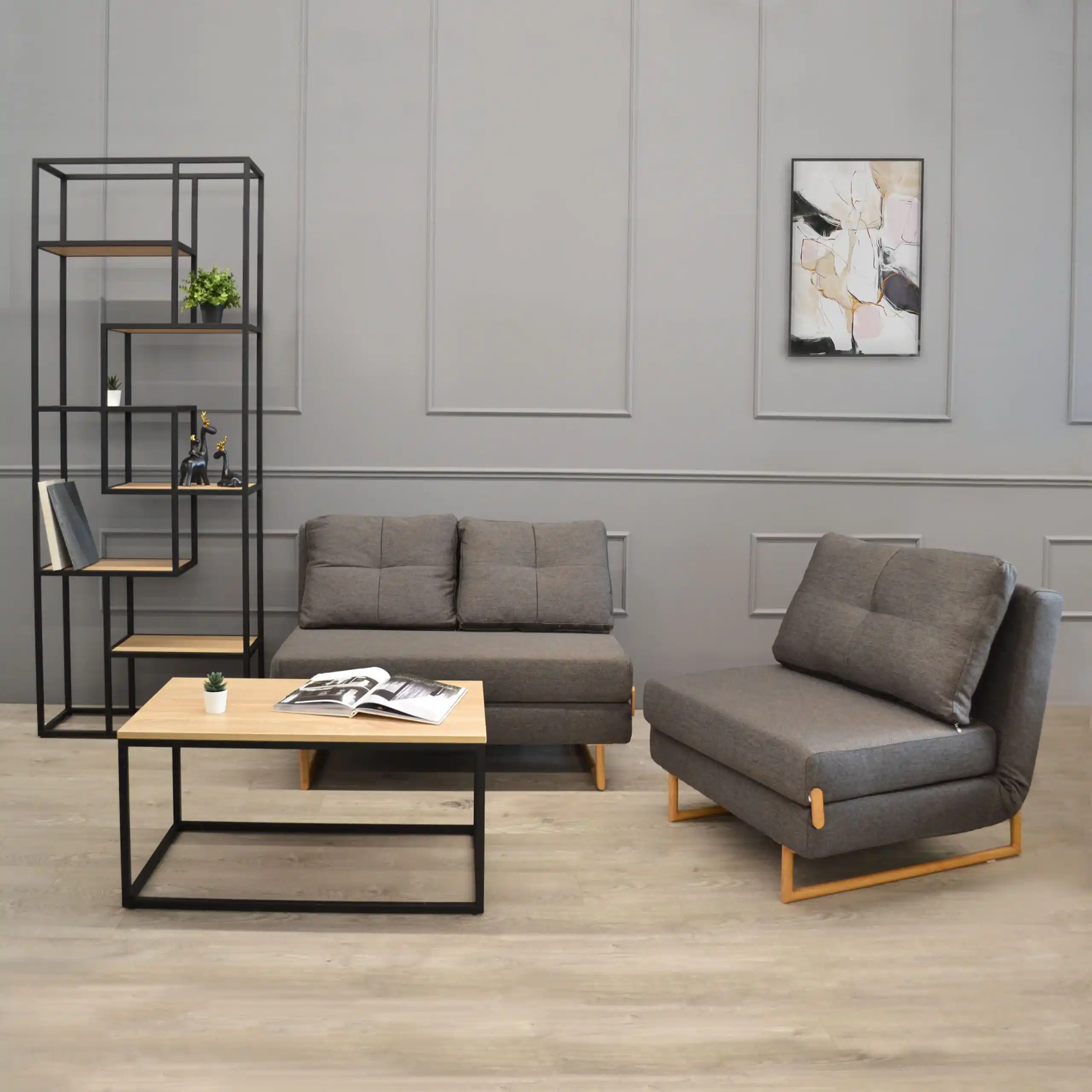 Fotoliu Extensibil Lm-105 (80 Cm) Dark Grey