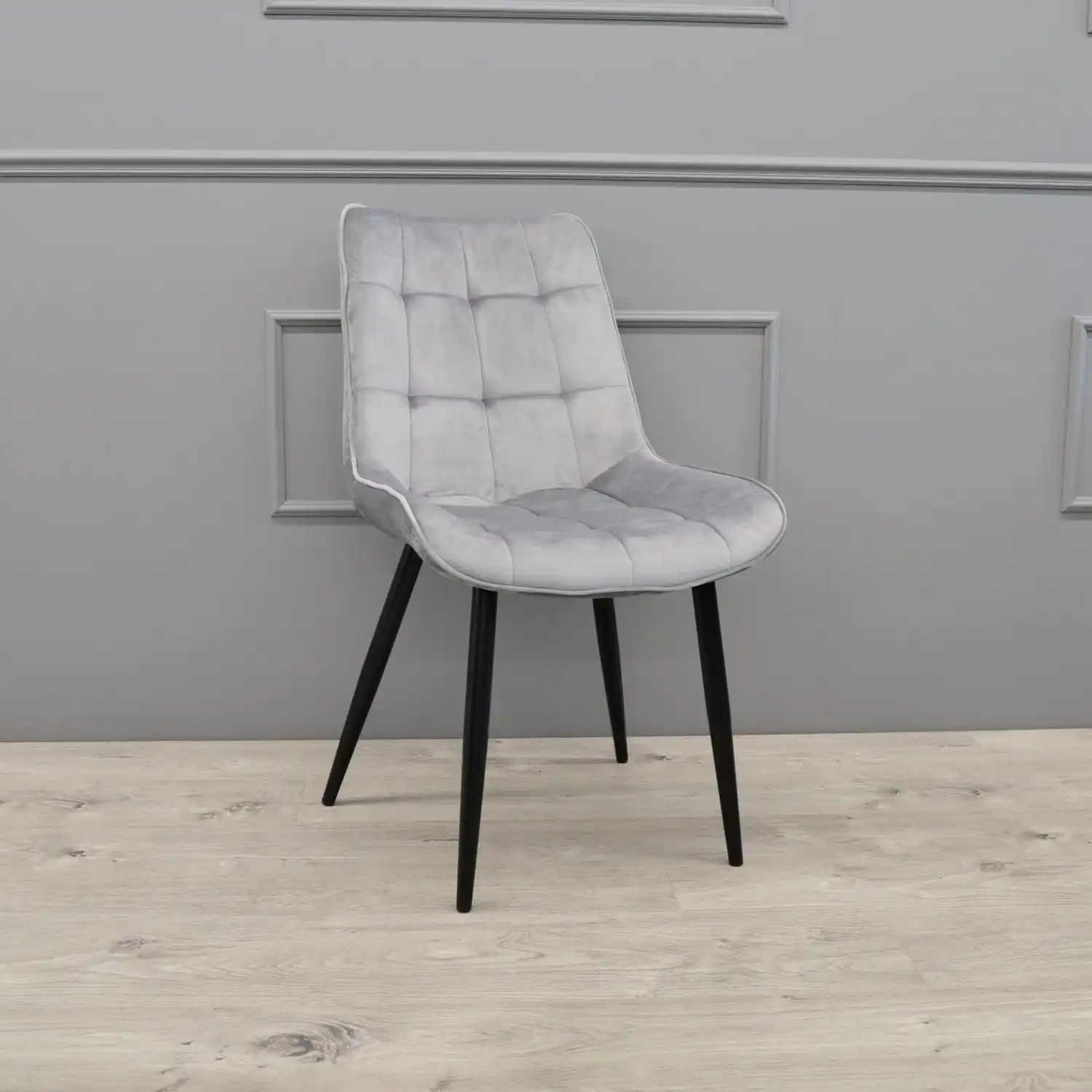 Scaun Hans Catifea Grey HLR20+Black Legs