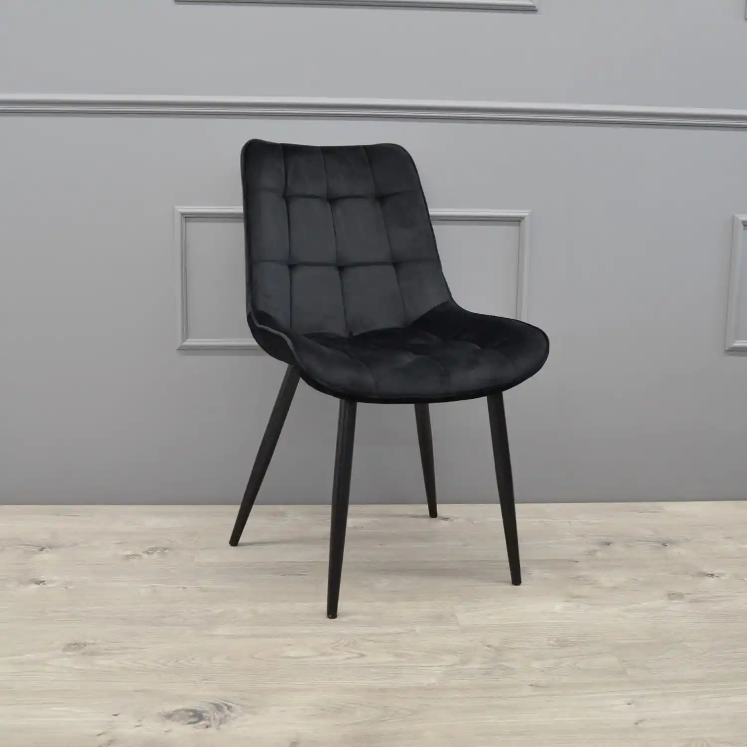 Scaun Hans Catifea Black HLR66+Black Legs