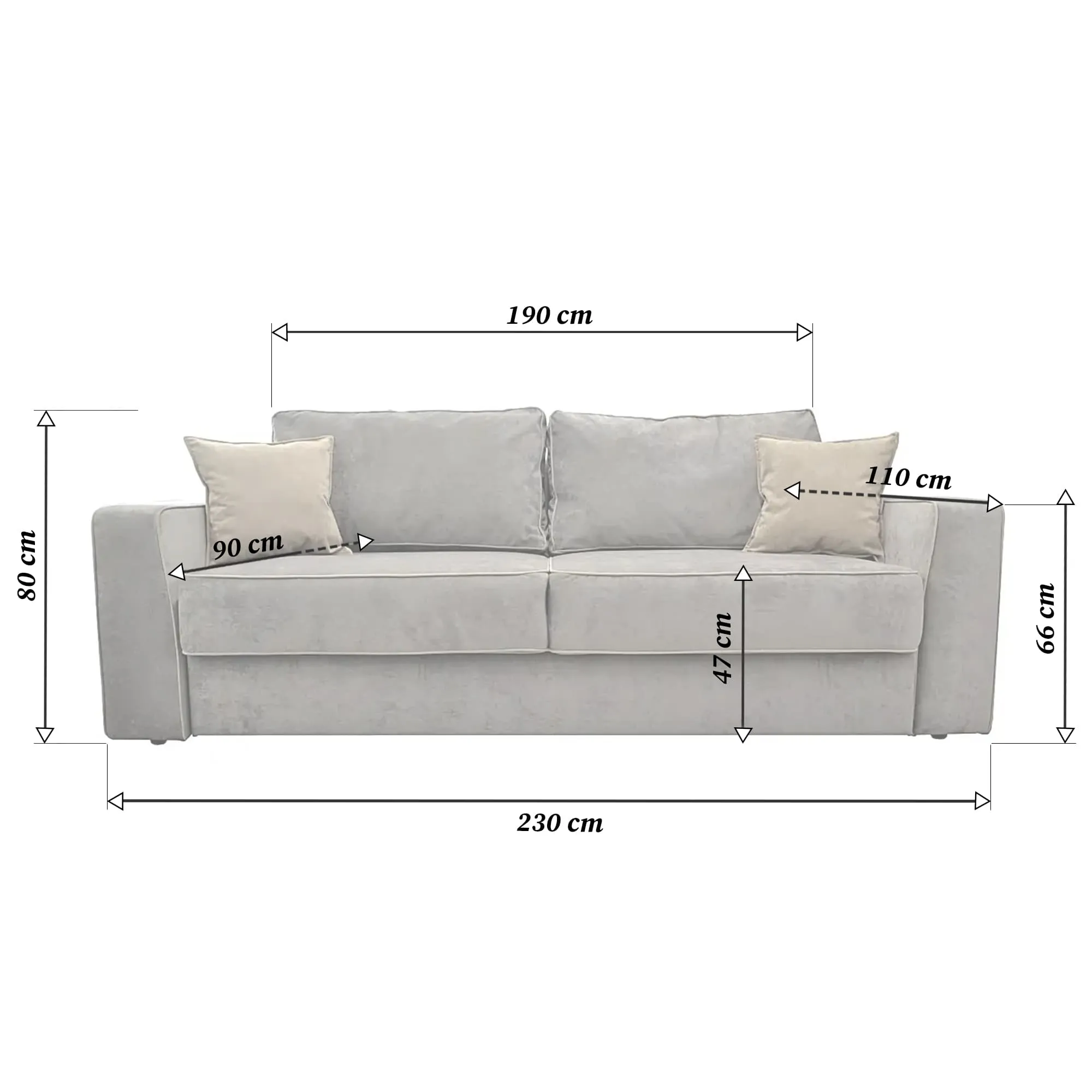 Canapea Extensibilă Tomson Grey