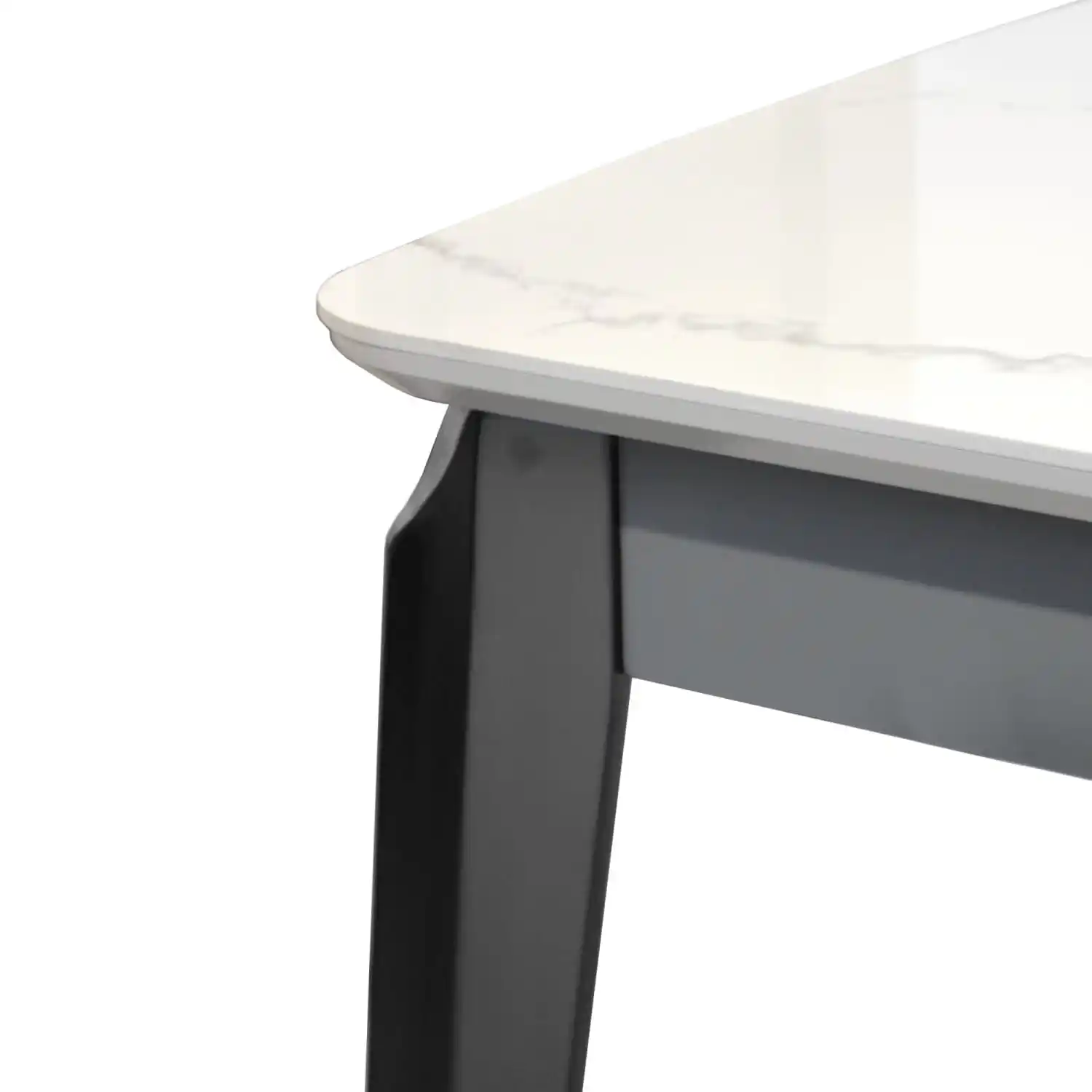 Masă Extensibilă ELVERUM White+Black Legs 120/150×75