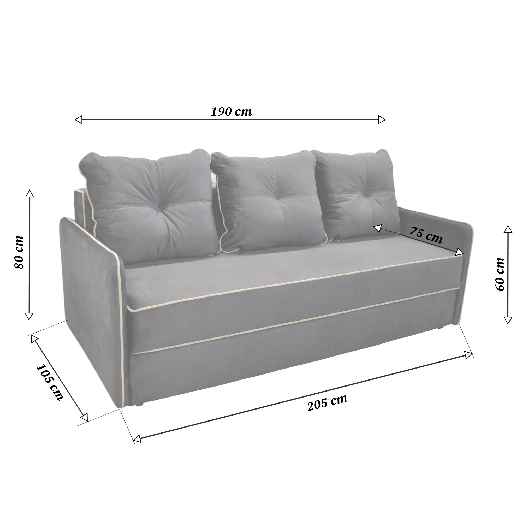 Canapea Extensibilă Latio Grey