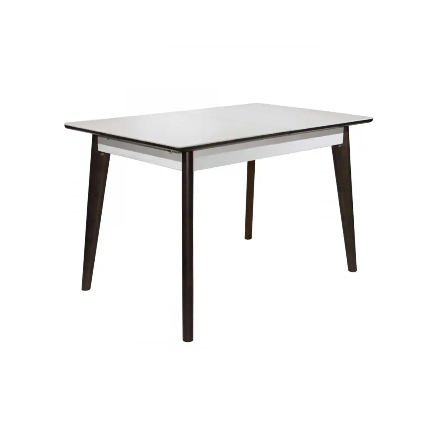 Masă Extensibilă MG-A05 White Glass+Black Legs 120/150×75