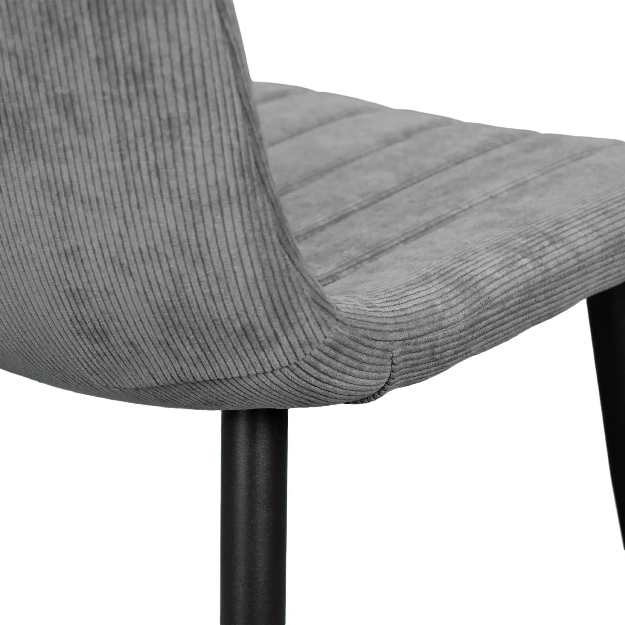 Стул DC-90~BGF166-4 Dark Grey Velvet+Black Legs