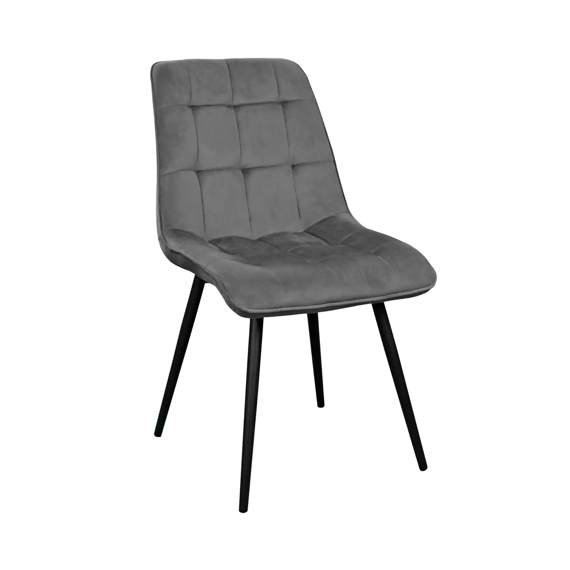 Scaun Capella Catifea Dark Grey HLR21+ Black Legs